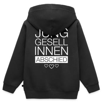Hélice d’adieu Féle - Sweat Premium à capuche zippé enfant bio - noir - Dos - AI Model Kid Male (0cm)