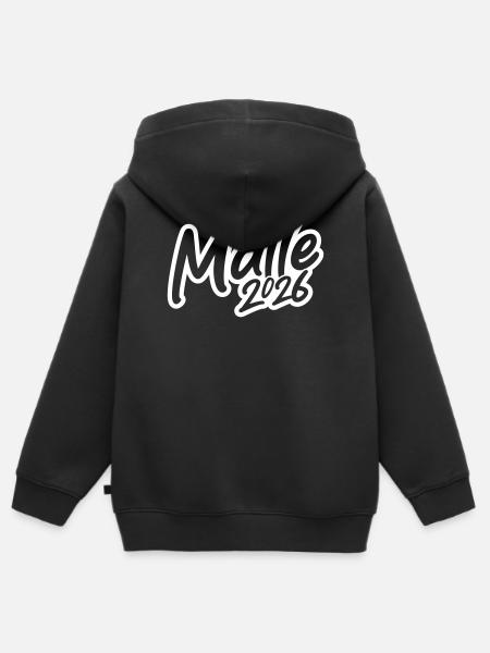 Malle 2026 - Kinder Premium Organic Zip Hoodie - Schwarz