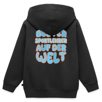 Physical education teacher as a vocation - Kids Premium Organic Zip-up Hoodie - black - Back - AI Model Kid Male (0cm)