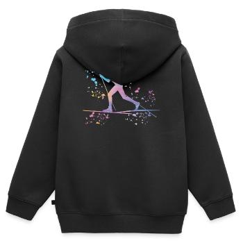 Ski de fond Ski de fond - Sweat Premium à capuche zippé enfant bio - noir - Dos - AI Model Kid Male (0cm)