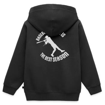La saison de baseball est la meilleure saison des sports de fans - Sweat Premium à capuche zippé enfant bio - noir - Dos - AI Model Kid Male (0cm)