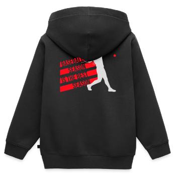 La saison de baseball est la meilleure saison des sports de fans - Sweat Premium à capuche zippé enfant bio - noir - Dos - AI Model Kid Male (0cm)