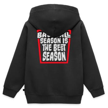 La saison de baseball est la meilleure saison des sports de fans - Sweat Premium à capuche zippé enfant bio - noir - Dos - AI Model Kid Male (0cm)