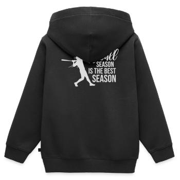 La saison de baseball est la meilleure saison des sports de fans - Sweat Premium à capuche zippé enfant bio - noir - Dos - AI Model Kid Male (0cm)