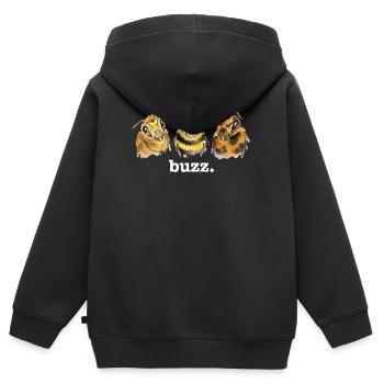 Bourdonnement des abeilles – Bourdonnement drôle pour les amateurs d’abeilles - Sweat Premium à capuche zippé enfant bio - noir - Dos - AI Model Kid Male (0cm)
