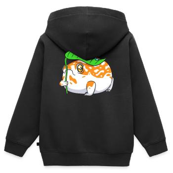 Frosch Desert Rain Frog - Kinder Premium Organic Zip Hoodie - Schwarz - Hinten - AI Model Kid Male (0cm)