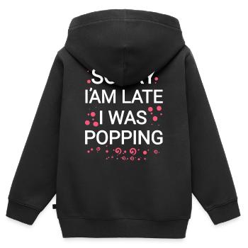 Désolé - Sweat Premium à capuche zippé enfant bio - noir - Dos - AI Model Kid Male (0cm)
