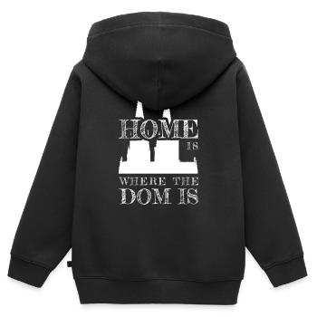 Cologne Home est là où le Dom est Cologne Carnaval Cologne - Sweat Premium à capuche zippé enfant bio - noir - Dos - AI Model Kid Male (0cm)