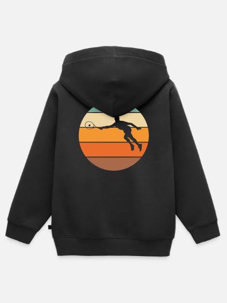 Tennis - Kinder Premium Organic Zip Hoodie - Schwarz