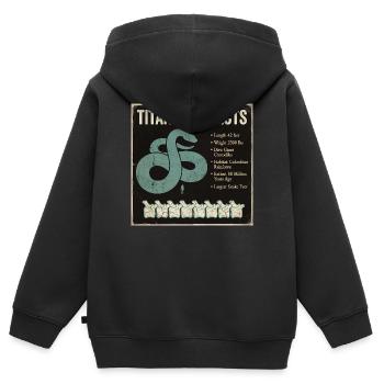 Faits sur Titanoboa : Plus grand serpent de la préhistoire - Sweat Premium à capuche zippé enfant bio - noir - Dos - AI Model Kid Male (0cm)