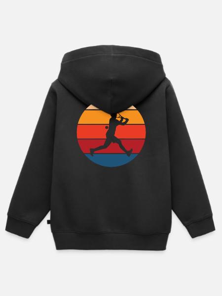 Tennis - Kinder Premium Organic Zip Hoodie - Schwarz