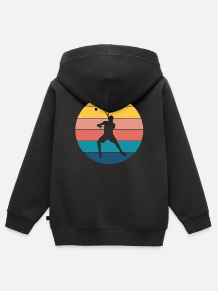 Tennis - Kinder Premium Organic Zip Hoodie - Schwarz