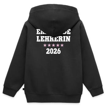 Erdkundelehrerin 2026 Erdkunde Lehrerin Geo Schule - Kinder Premium Organic Zip Hoodie - Schwarz - Hinten - AI Model Kid Male (0cm)