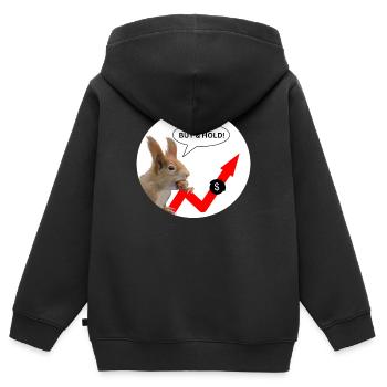 Achat et Conservation de Chemises Financières - Sweat Premium à capuche zippé enfant bio - noir - Dos - AI Model Kid Male (0cm)