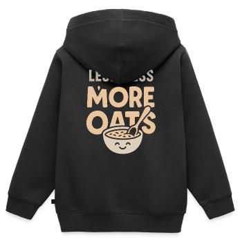 Culture du petit-déjeuner de la bouillie du jour au lendemain - Sweat Premium à capuche zippé enfant bio - noir - Dos - AI Model Kid Male (0cm)