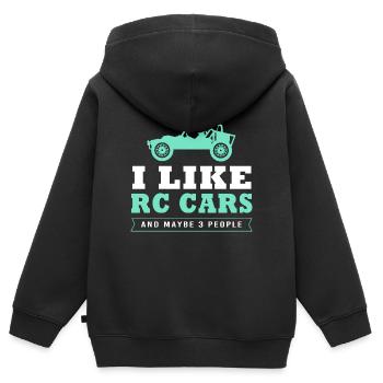 Voiture jouet RC - Sweat Premium à capuche zippé enfant bio - noir - Dos - AI Model Kid Male (0cm)