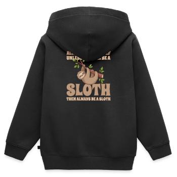 Failler Toujours Être Paresseux - Sweat Premium à capuche zippé enfant bio - noir - Dos - AI Model Kid Male (0cm)