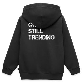 Gott bleibt im Trend - Sweat Premium à capuche zippé enfant bio - noir - Dos - AI Model Kid Male (0cm)