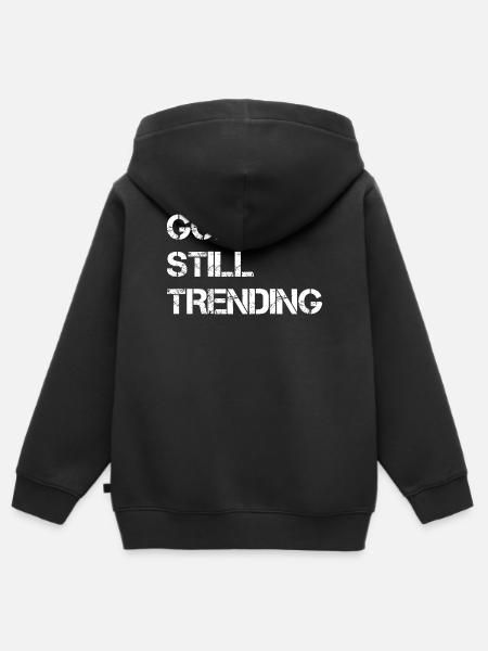 Gott bleibt im Trend - Kinder Premium Organic Zip Hoodie - Schwarz