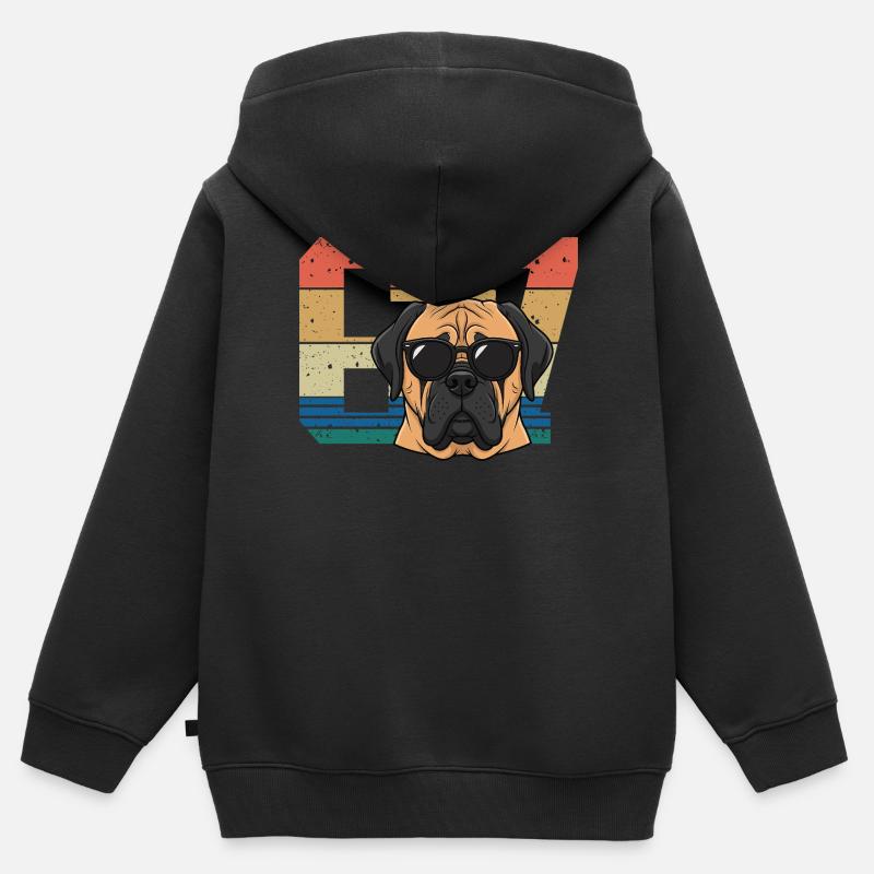 Pride Pup Sunglasses 67 Meme - Sweat Premium à capuche zippé enfant bio - noir