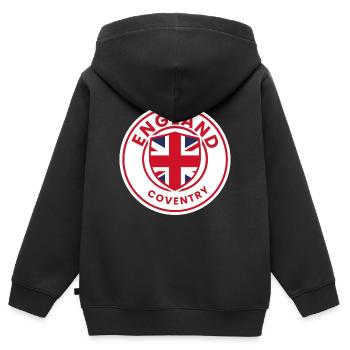 Coventry Crest inspiriertes Rundell - Kinder Premium Organic Zip Hoodie - Schwarz - Hinten - AI Model Kid Male (0cm)