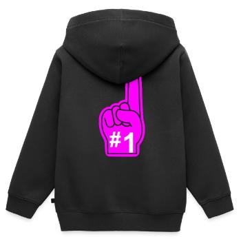 Match USA - Kinder Premium Organic Zip Hoodie - Schwarz - Hinten - AI Model Kid Male (0cm)