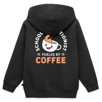 Receptionist School Receptionist - Kids Premium Organic Zip-up Hoodie - black - Back - AI Model Kid Male (0cm)