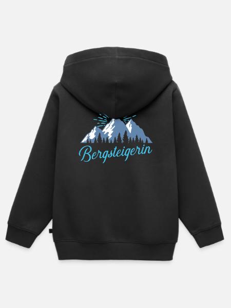 Bergsteigerin - Kinder Premium Organic Zip Hoodie - Schwarz