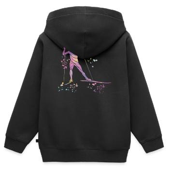Ski de fond Ski de fond - Sweat Premium à capuche zippé enfant bio - noir - Dos - AI Model Kid Male (0cm)