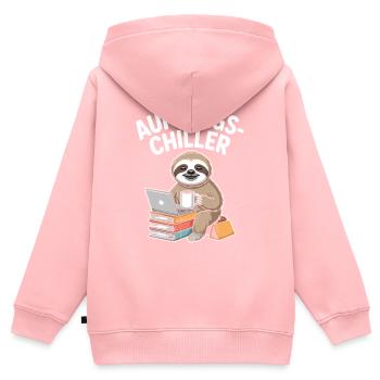 Commander Chiller Commander Chiller Bureau Sloth - Sweat Premium à capuche zippé enfant bio - rose - Dos - AI Model Kid Female (0cm)