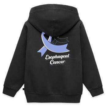 Krebs Speiseröhre Chemo Krebs-Überlebender - Kinder Premium Organic Zip Hoodie - Schwarz - Hinten - AI Model Kid Male (0cm)
