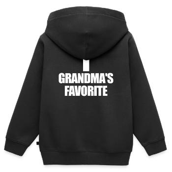 Favorite Grandchild Funny I'm Grandma's Favorite - Kinder Premium Organic Zip Hoodie - Schwarz - Hinten - AI Model Kid Male (0cm)