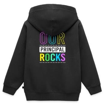 Direktor Schulleitung Schule Rektor Schulleiter - Kinder Premium Organic Zip Hoodie - Schwarz - Hinten - AI Model Kid Male (0cm)