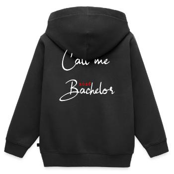 Licence 2026 Remise des diplômes - Sweat Premium à capuche zippé enfant bio - noir - Dos - AI Model Kid Male (0cm)