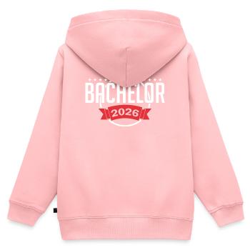 Licence 2026 Remise des diplômes - Sweat Premium à capuche zippé enfant bio - rose - Dos - AI Model Kid Female (0cm)
