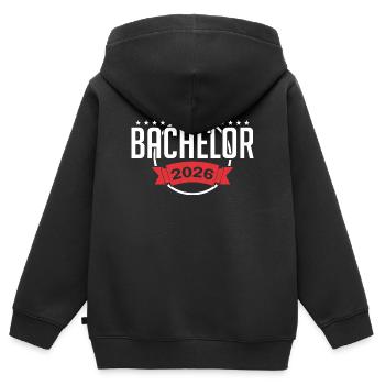 Licence 2026 Remise des diplômes - Sweat Premium à capuche zippé enfant bio - noir - Dos - AI Model Kid Male (0cm)