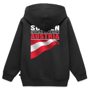 Sölden - Kinder Premium Organic Zip Hoodie - Schwarz - Hinten - AI Model Kid Male (0cm)