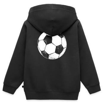 Fussball Fußball Fußballer - Kinder Premium Organic Zip Hoodie - Schwarz - Hinten - AI Model Kid Male (0cm)