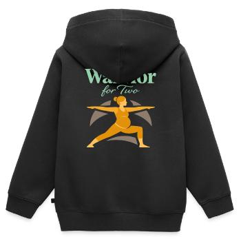 Vorgeburtliches Yoga Werdende Mutter - Kinder Premium Organic Zip Hoodie - Schwarz - Hinten - AI Model Kid Male (0cm)