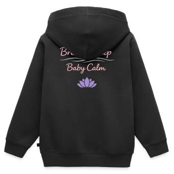 Vorgeburtliches Yoga Werdende Mutter - Kinder Premium Organic Zip Hoodie - Schwarz - Hinten - AI Model Kid Male (0cm)