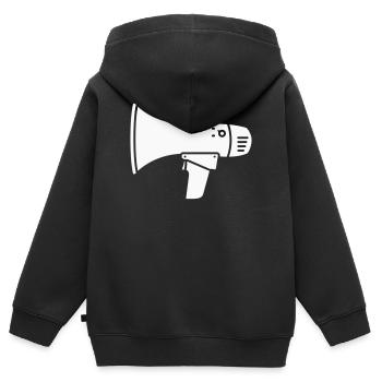 Megaphone loud demo ultras - Kids Premium Organic Zip-up Hoodie - black - Back - AI Model Kid Male (0cm)