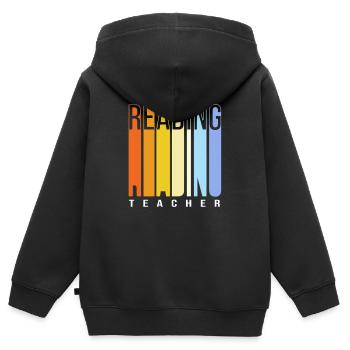 Vorschule Lesen Grundschule Grundschullehrer - Kinder Premium Organic Zip Hoodie - Schwarz - Hinten - AI Model Kid Male (0cm)