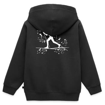 Ski de fond Ski de fond - Sweat Premium à capuche zippé enfant bio - noir - Dos - AI Model Kid Male (0cm)
