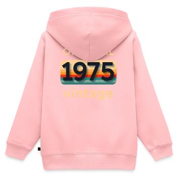 Origine 1975 - Sweat Premium à capuche zippé enfant bio - rose - Dos - AI Model Kid Female (0cm)