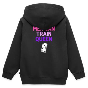 Domino Mexican Train - Kinder Premium Organic Zip Hoodie - Schwarz - Hinten - AI Model Kid Male (0cm)