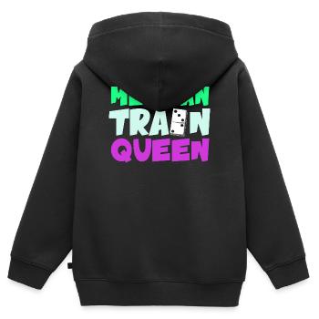 Mexican Train Domino - Kinder Premium Organic Zip Hoodie - Schwarz - Hinten - AI Model Kid Male (0cm)