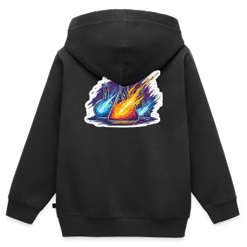 Expérience du laboratoire de la pluie de météores Quadrantide Lab Geek - Sweat Premium à capuche zippé enfant bio - noir - Dos - AI Model Kid Male (0cm)