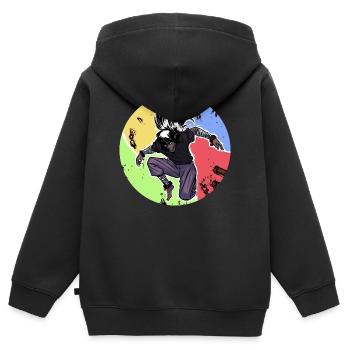 Celebration of Freedom - Sweat Premium à capuche zippé enfant bio - noir - Dos - AI Model Kid Male (0cm)