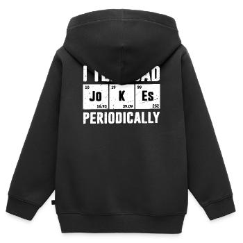 I Tell Dad Jokes Periodically - Kinder Premium Organic Zip Hoodie - Schwarz - Hinten - AI Model Kid Male (0cm)