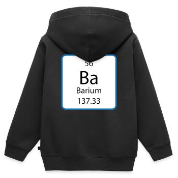 Licence en chimie dans le tableau périodique - Sweat Premium à capuche zippé enfant bio - noir - Dos - AI Model Kid Male (0cm)